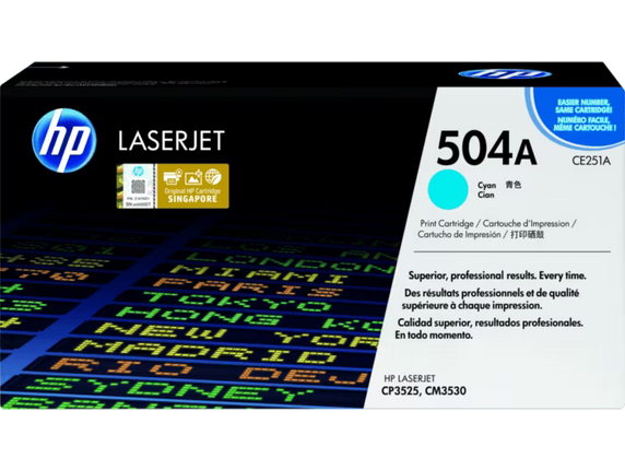 HP 504A Cyan Toner Cartridge CE251A