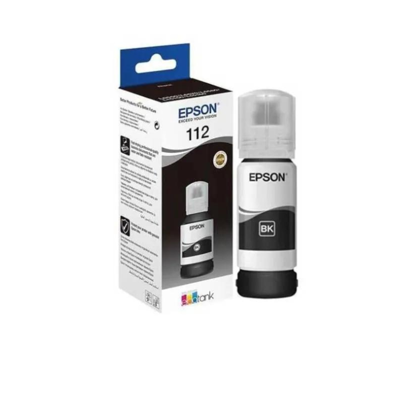 Genuine Epson 112 Ecotank Black ink Bottle 127ml