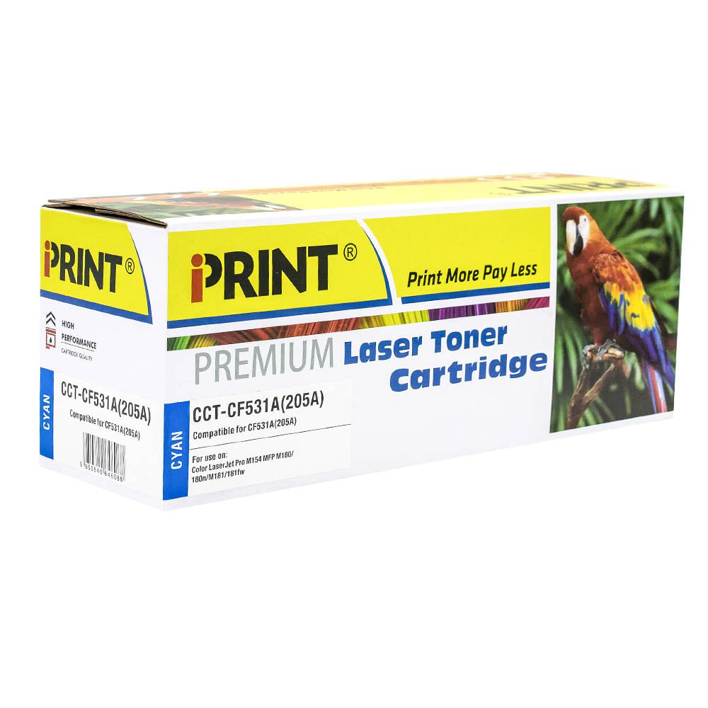 IPRINT CF531A Compatible Cyan Toner Cartridge for Cyan HP 205A Laser Toner