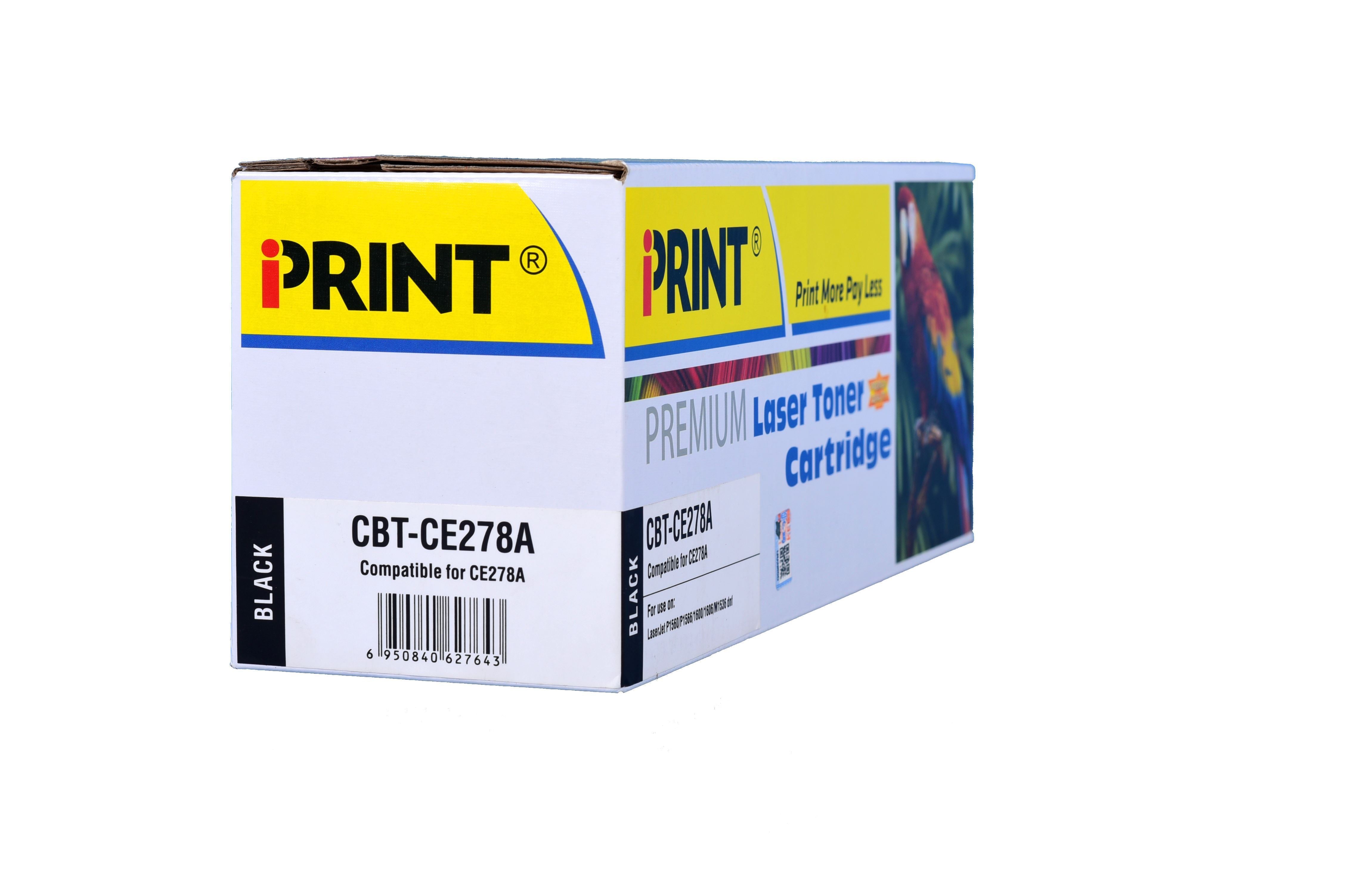 IPRINT CBT-CE278A Compatible Black Toner Cartridge for HP TONER CE278A