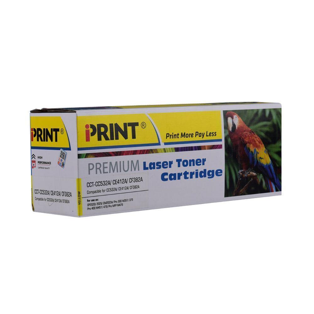 IPRINT CC532A/CE412X/CF382X Compatible Yellow Toner Cartridge for CC532A/CE412A/CF382A