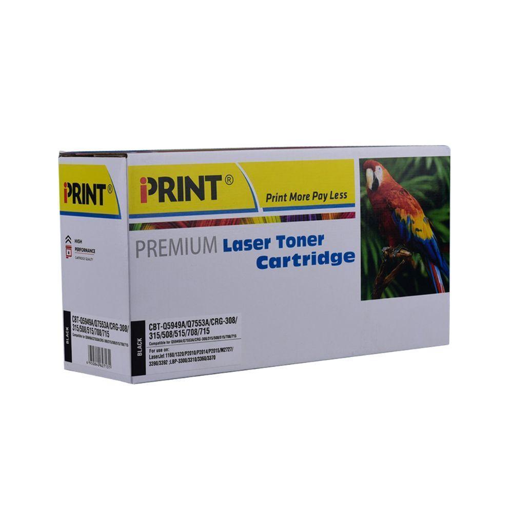 IPRINT Q7553A Compatible BLACK Toner Cartridge for HP 53A