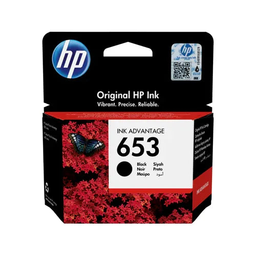 HP 653 Black Original Ink Advantage Cartridge