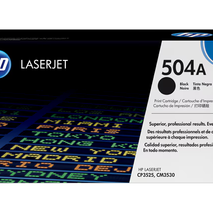 HP 504A Black Toner Cartridge CE250A