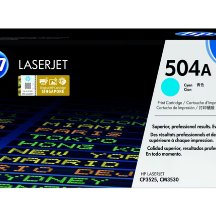 HP 504A Cyan Toner Cartridge CE251A