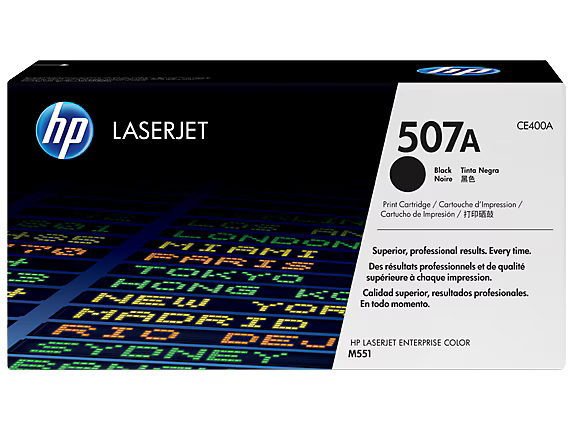 HP 507A Black Toner Cartridge CE400A