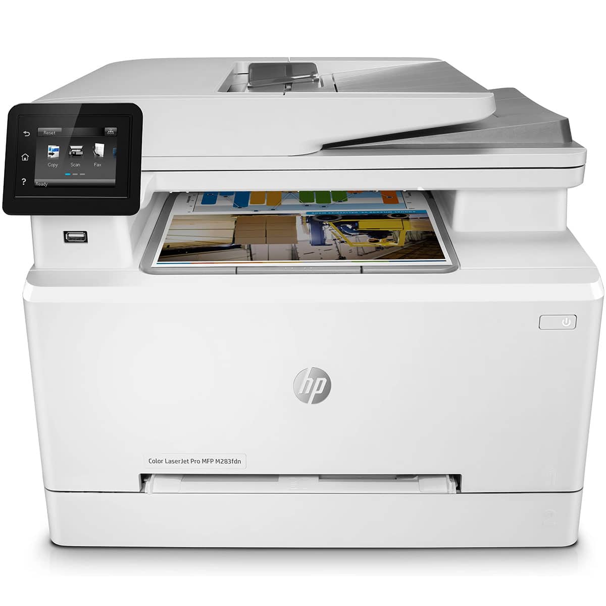 HP Color LaserJet Pro MFP M283fdn – Front View
HP M283fdn Printer with Duplex Printing and Ethernet
Compact and Powerful Color Laser Printer for Business
HP Color LaserJet Pro MFP M283fdn – Fast Printing & Scanning