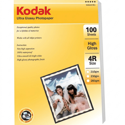 A6 PHOTOPAPERS - KODAK REAM OF 100 SHEETS - 230gsm - Emerging Computers Limited
