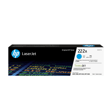 HP 222A Cyan LaserJet Toner Cartridge (W2221A) - Emerging Computers Limited