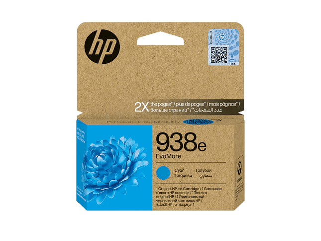 HP 938e EvoMore Cyan Original Ink Cartridge - Emerging Computers Limited
