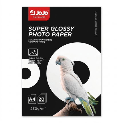 JOJO A4 SUPER GLOSSY PHOTO PAPER REAM OF 20 SHEETS - 230gsm - Emerging Computers Limited