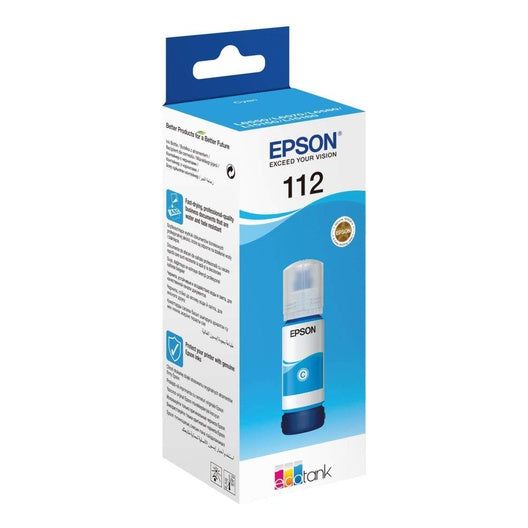 Genuine Epson 112 Ecotank Cyan ink Bottle 127ml 