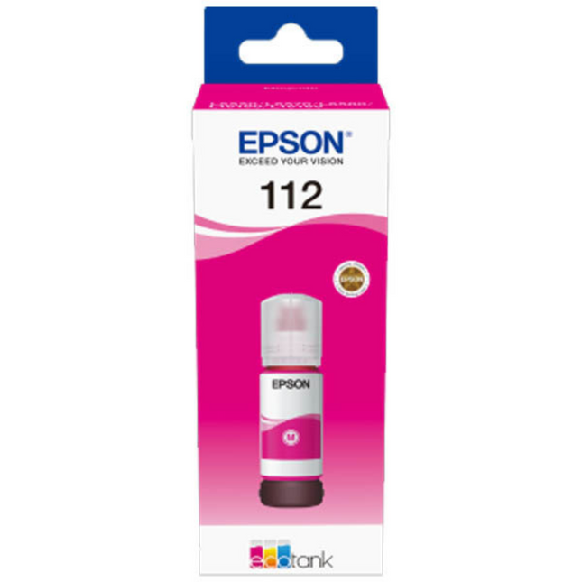 Genuine Epson 112 Ecotank Magenta ink Bottle 127ml 